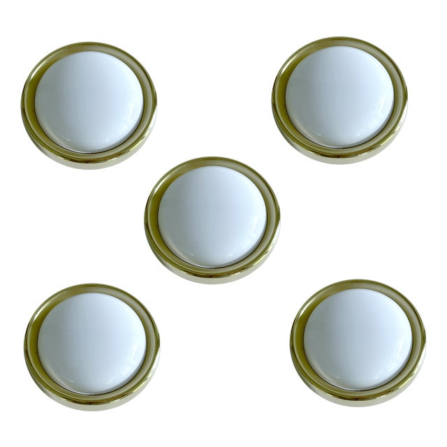 Vintage Brass and Glass Sconce from Limburg For Sale