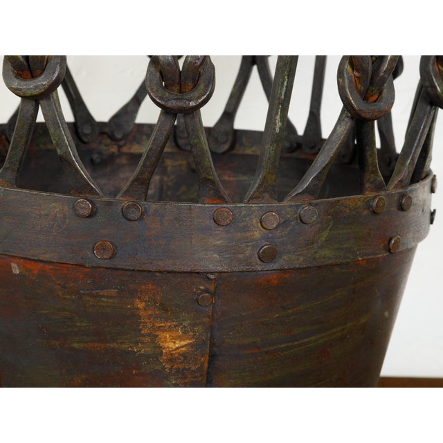 Mid 20th Century English Mid 20th Century Metal Brazier / Pot with Knotted Motifs and Scrolling Feet For Sale - Image 5 of 10