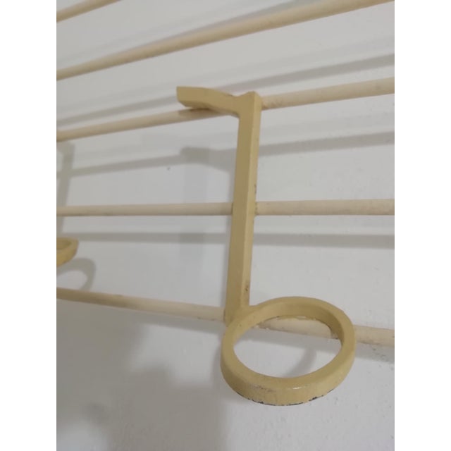 Metal Wall Coat Rack with Musical Notes and Sheet Music, Italy, 1950s For Sale - Image 7 of 11