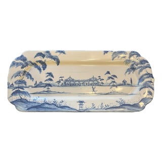 Juliska “Country Estate – Garden Party” Blue Rectangular Platter, Portugal For Sale