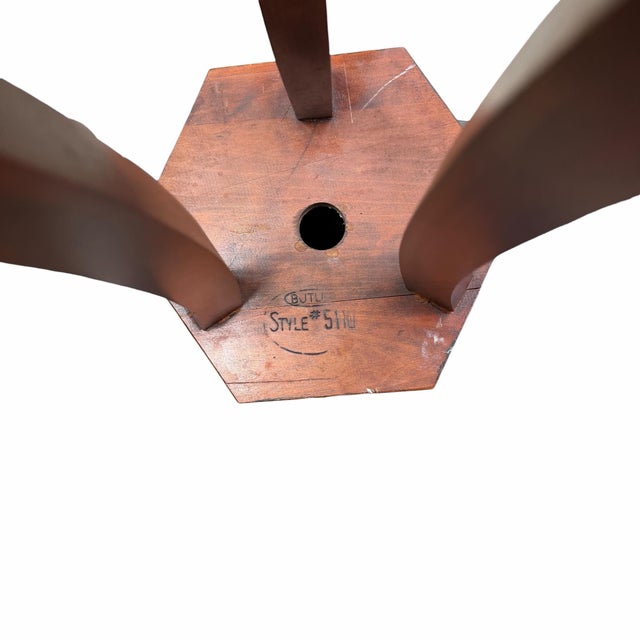 Brown Mid Century Butler Furniture Plant Stand With Knocker Handles and Liner Liner For Sale - Image 8 of 8