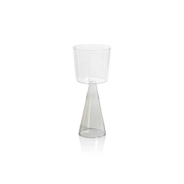 Contemporary Viterbo Wine White Wine Glasses - Smoke, Set of 4 For Sale - Image 3 of 4