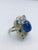 Early 21st Century Bochic "Orient" Natural Diamond & Tanzanite Cocktail Ring Set In 18K Gold & Silver For Sale - Image 5 of 5
