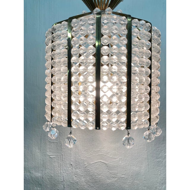 Gold Vintage Ceiling Lamp in Acrylic and Brass by Emil Stejnar for Rupert Nikoll, 1950s For Sale - Image 8 of 15
