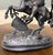 Antique French Pair of Patinated Spelter Sculptures Knights on Horseback For Sale - Image 12 of 16
