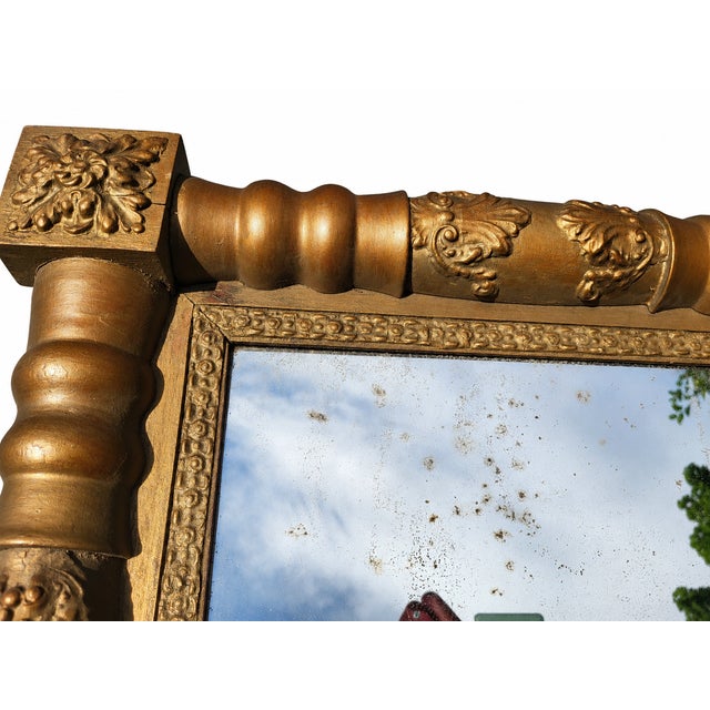 19th Century American Empire Giltwood Split Baluster Wall Mirror For Sale - Image 11 of 17