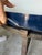 Metal Modern Donghia Sculptural Bronze Base & Ribbed Blue Lucite Coffee Table For Sale - Image 7 of 12
