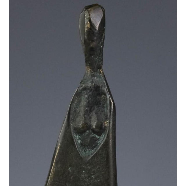 Modern Sydney Kumalo, Sydney Kumalo Bronze Minimalist African Modernist Sculpture Figural Female Nude, 20th.c For Sale - Image 3 of 10