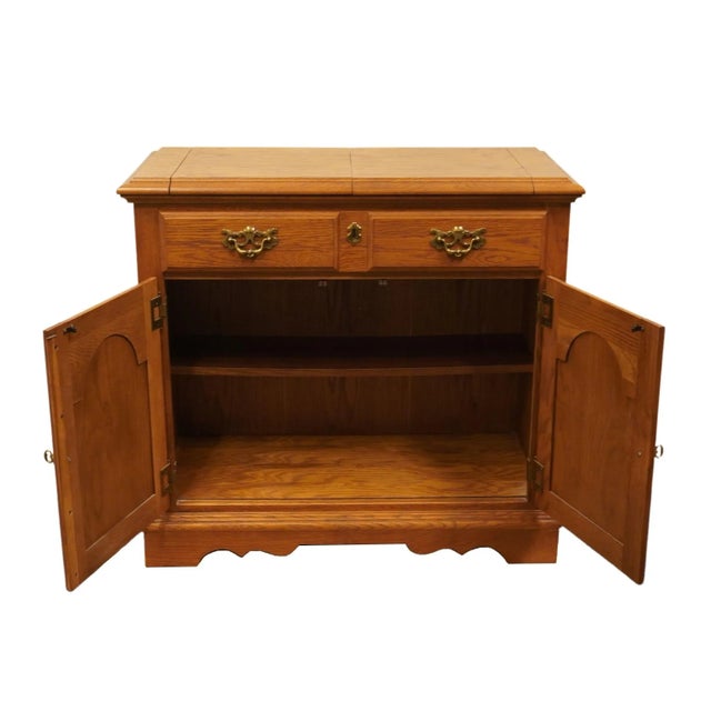 Wood Stanley Furniture Rustic Country French 36" Server Buffet For Sale - Image 7 of 13