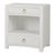 White Linen Wrapped Nightstand For Sale