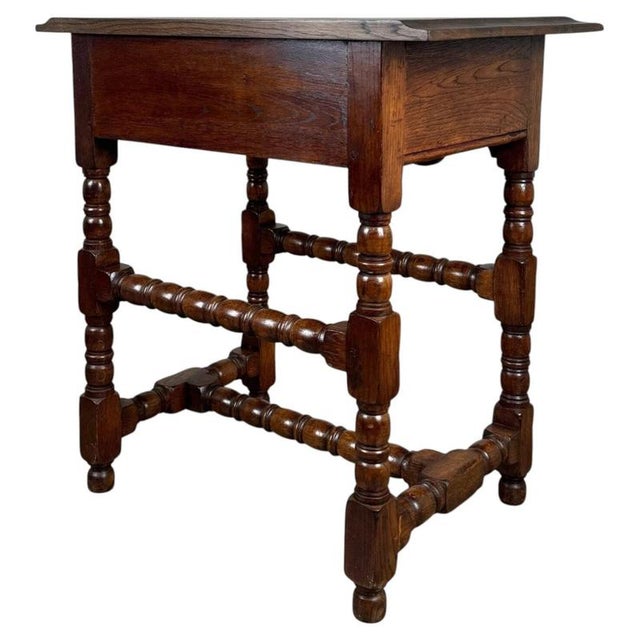 Brown Early 20th Century Chippendale Oak Side Table For Sale - Image 8 of 12