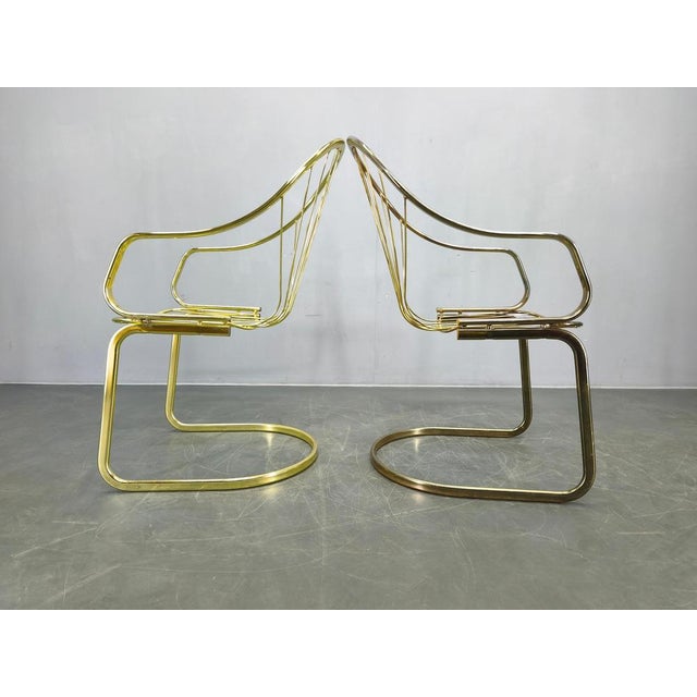 Brass Dining Chairs by Gastone Rinaldi for Rima, Italy, 1970s, Set of 5 For Sale - Image 6 of 18