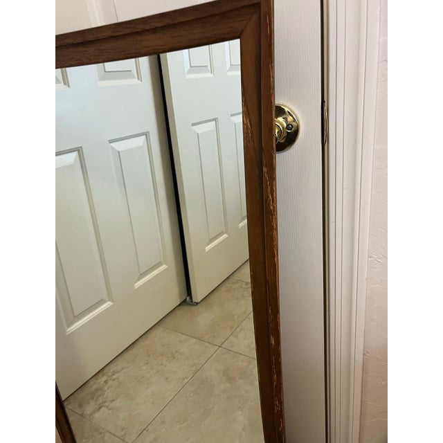 1960s Broyhill Sculptra Mid Century Modern Walnut Framed Wall Mirror For Sale - Image 11 of 12