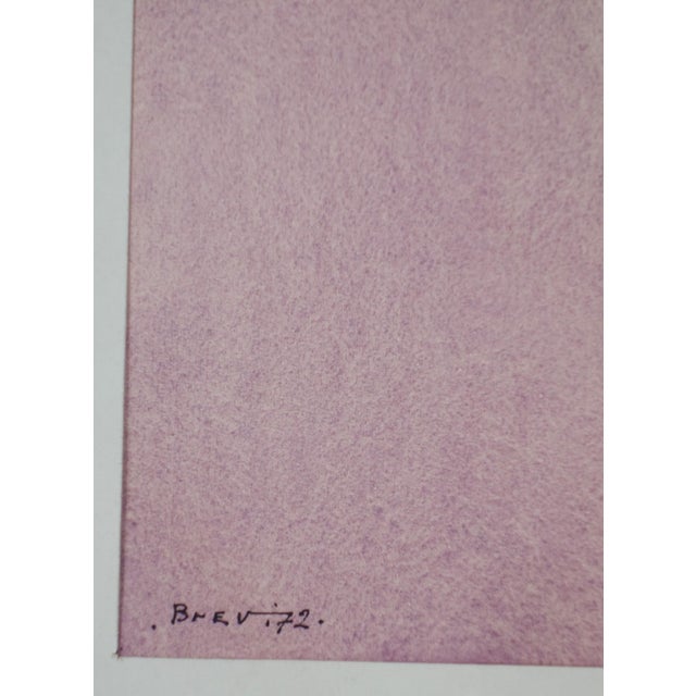 Vittorio Brevi, Abstract Composition, 1972, Artwork on Paper, Framed For Sale - Image 6 of 9