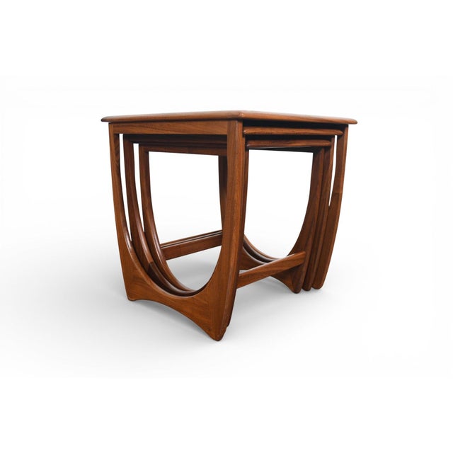 G Plan Mid 20th Century Attributed to G Plan Astro Nesting Tables in Teak For Sale - Image 4 of 6