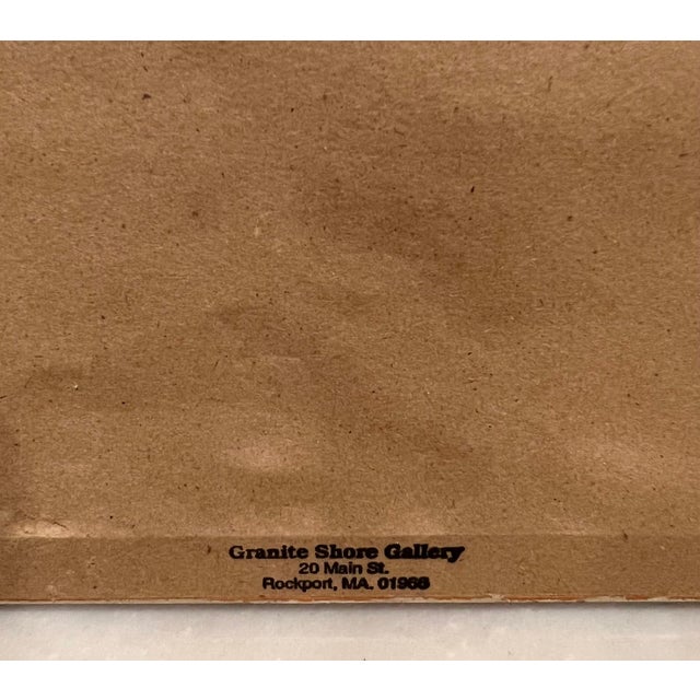 Late 20th Century Joseph Solman, Monotype Print Painting Garden Scene Table Chair Joseph Solman American Art WPA, 1980 For Sale - Image 5 of 13