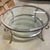 Vintage Glass Top Chrome Gueridon Coffee Table With Claw and Ball Feet For Sale - Image 12 of 12