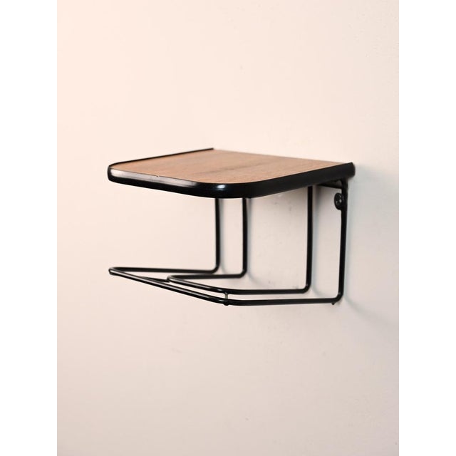 Suspended Bedside Table with Black Details, 1960s For Sale - Image 3 of 7