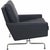 Poul kjærholm pk31/1 armchair upholstered in black anilin leather, and with a frame of chrome spring steel. The chair is...