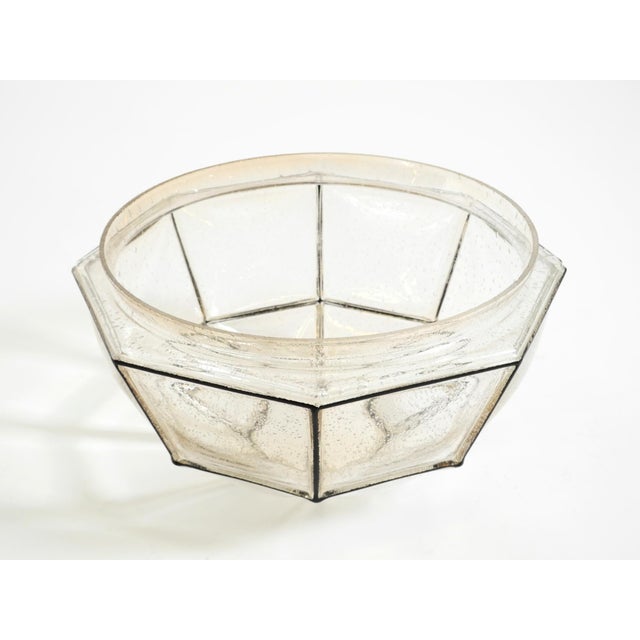 Vintage Glass Ceiling Lamp in Octagon Shape from Limburg, 1970s For Sale - Image 17 of 18