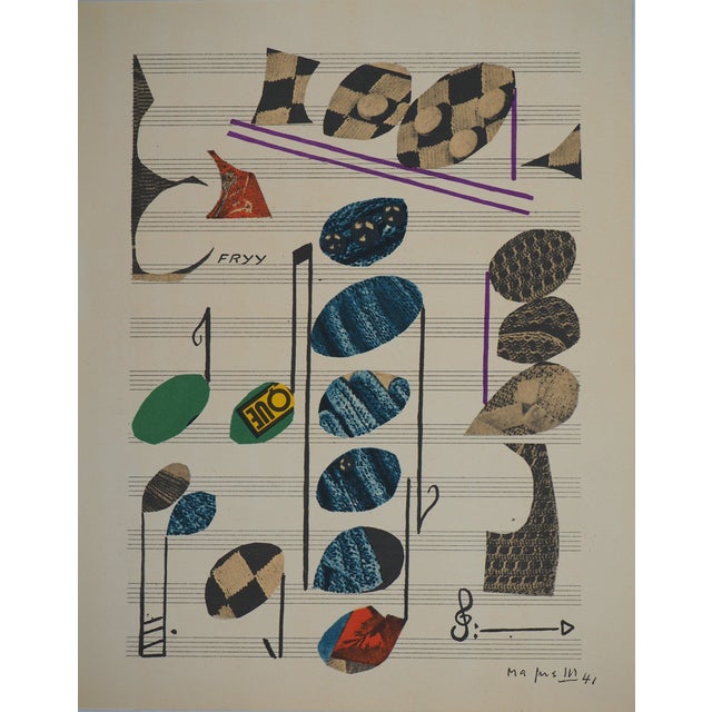 Alberto Magnelli, Composition musicale, Lithograph For Sale