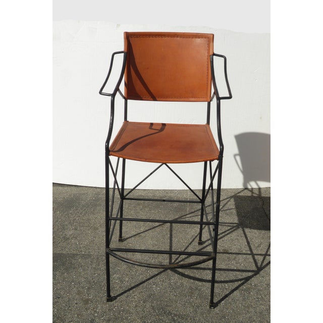 Orange Leather Bar Stools Pictures