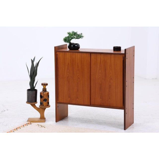 Vintage Teak Chest of Drawers with Sliding Doors, 1960s For Sale - Image 4 of 14