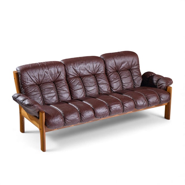Ekornes Mid Century Norwegian Teak and Leather Montana Sofa For Sale - Image 9 of 9
