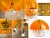Mid-Century Modern Space Age Orange Sphere Pendant Lamp attributed to Raak Amsterdam For Sale - Image 11 of 12