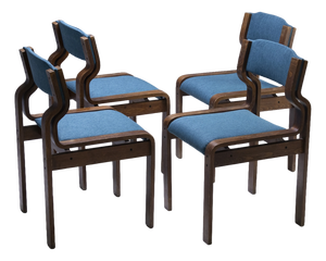 Vintage Dining Chairs from Drevopodnik Holesov, 1970s, Set of 4