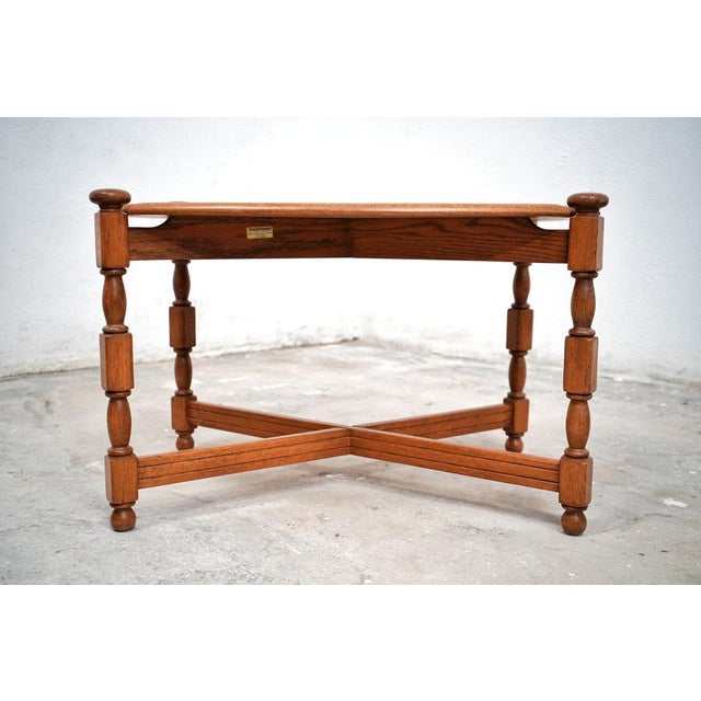 Staudenmaier oak side table from the 1960s, made in Elsdorf, Germany. In very good condition, with some barely perceptible...