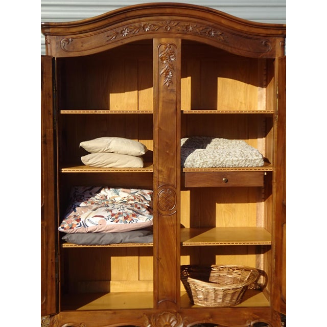 Louis XV Walnut Wardrobe, 1970s For Sale - Image 15 of 18