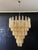 Huge italian vintage murano chandelier made by 75 glass petals (amber crystal, smooth outside, with crystal powder and...