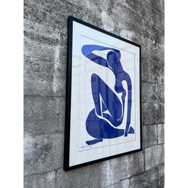 1980s Large Vintage Henry Matisse "Blue Nude Iii" Framed Reproduction. Circa 1980s. For Sale - Image 5 of 16