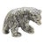 Vintage Italian Handmade Genuine Silver Large Brown Bear Cub Figurine Miniature, Made in Novara (Italy) For Sale