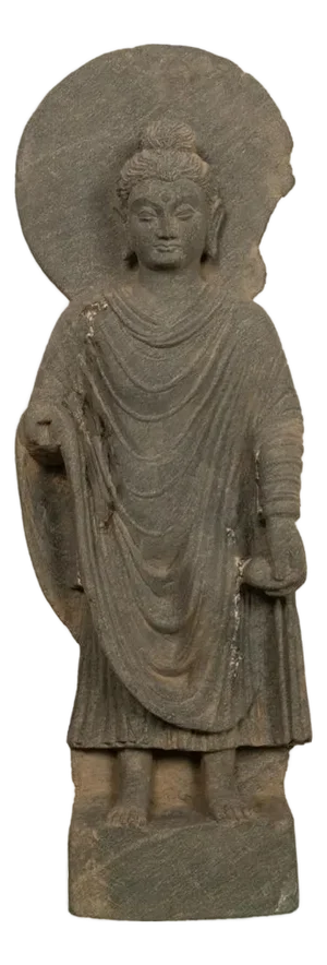 Ancient Indian Carved Stone Gandharan Shakyamuni Buddha Statue 2nd Century A.D.