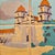 Taylor Tilery –Mission Santa Barbara,1930s Spanish Revival Hand-Painted Tile Panel in Iron Frame For Sale - Image 4 of 12