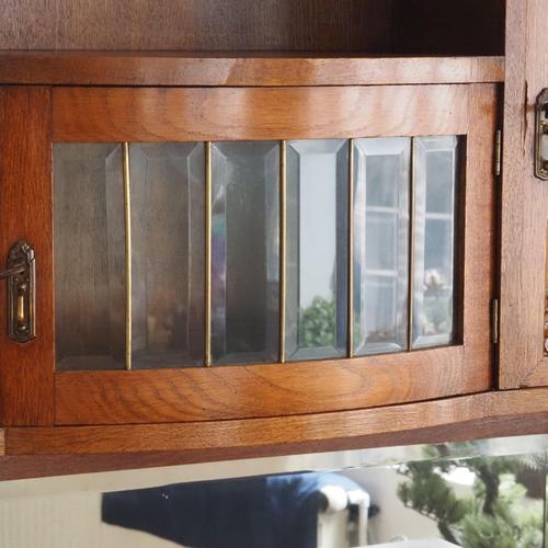 Antique Art Nouveau Cupboard with Oval Glazed Doors, 1890s For Sale - Image 6 of 18
