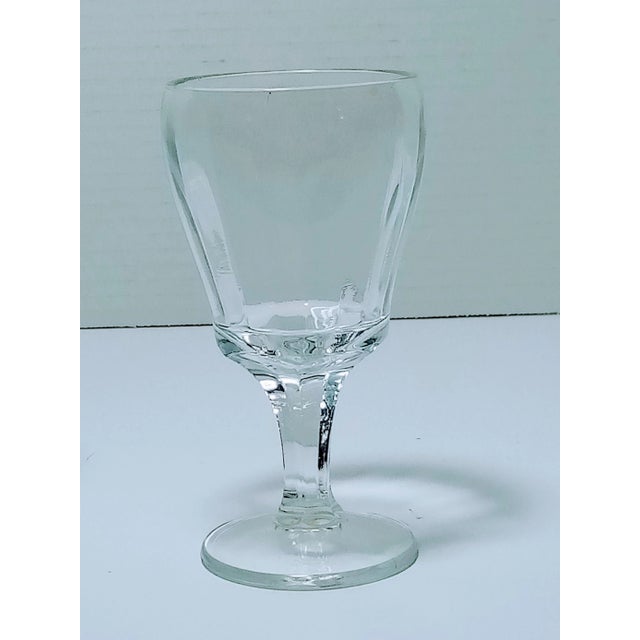 1950s Vertical Optic Tulip Design Cordial Glasses- Set of 3 For Sale - Image 4 of 6