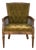 Vintage 1960s Green Velour Caned Tufted Armchair Mid Century For Sale