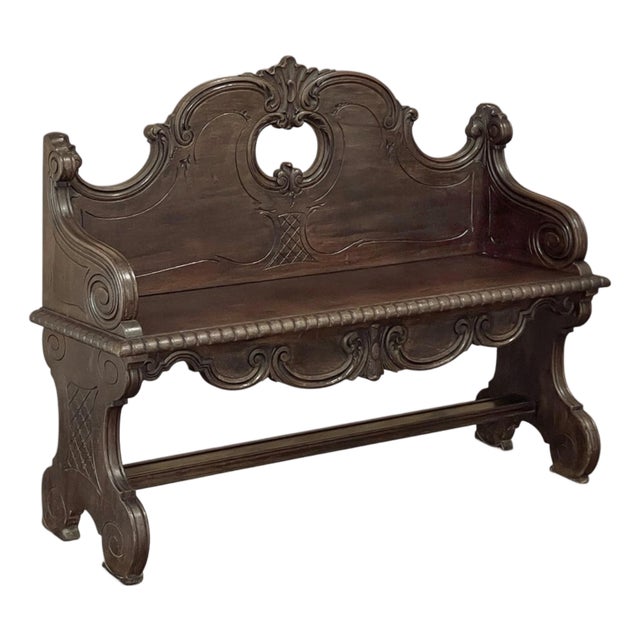 19th Century Italian Hall Bench For Sale