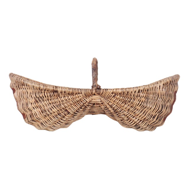 French Grape Picking Basket, 1920s For Sale