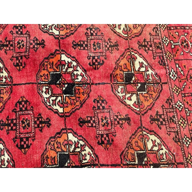 Vintage Distressed Turkmen Bokhara Rug, 1940s For Sale - Image 16 of 18