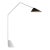 AERIN by Visual Comfort Signature Lorna Extra Large Arc Floor Lamp in Polished Nickel with Black Shade For Sale