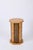 Octagonal Pedestal in Burl Wood and Brass by Tommaso Barbi, Italy, 1970s For Sale - Image 10 of 18