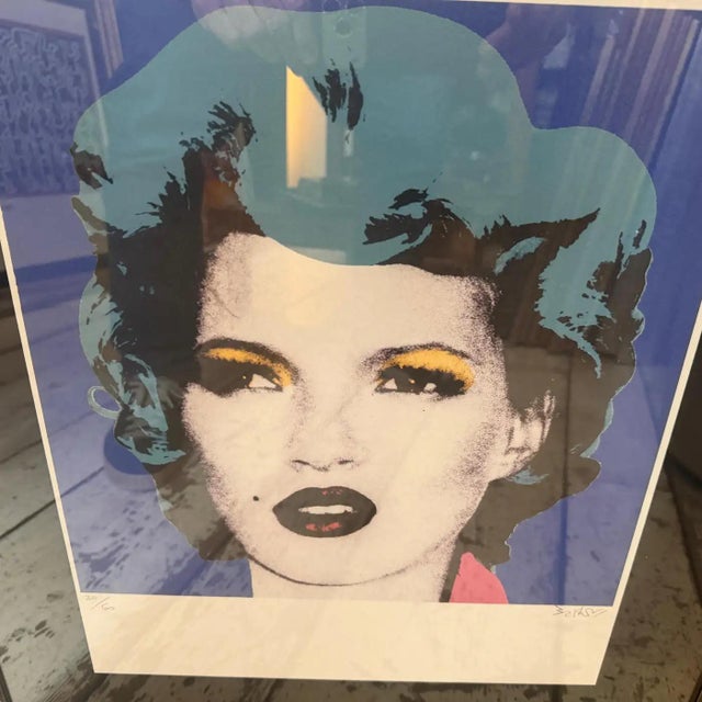 21st Century Framed Kate Moss 30/60 Numbered Lithography by Banksy For Sale - Image 6 of 12