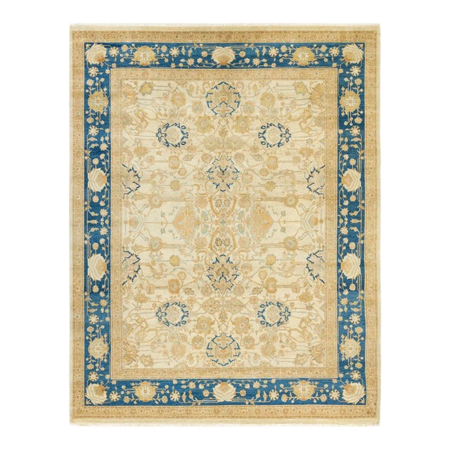 Vintage Moroccan Hand Knotted Wool Area Rug, Ivory - 8'1" X 10'1" For Sale - Image 9 of 9