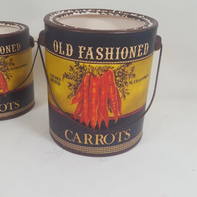 American Carrot Canister Containers - Set of 3 For Sale - Image 3 of 8