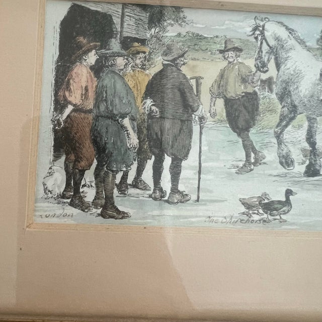 Pair of Vintage Framed Lithographs by Paul Cairney London For Sale - Image 4 of 11