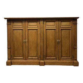 Antique English Four Door Cabinet For Sale